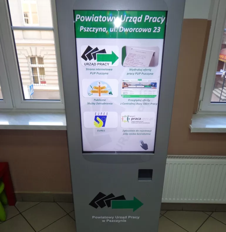 Infokiosk, urząd pracy, powiatowy, pszczyna