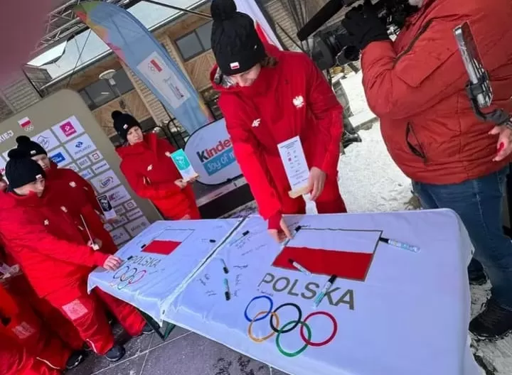 Jan Matera złożył w imieniu polskiej młodzieżowej Reprezentacji Polski na Młodzieżowe Igrzyska Olimpijskie Gangwon
