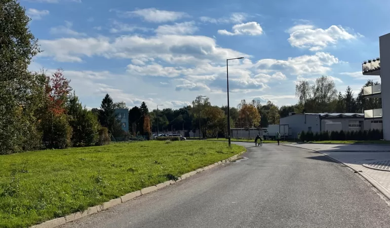 Zielony obszar wzdłuż ulicy Dobrawy - 10.2022