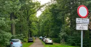 Pszczyna,parkpszczyński,parkzwierzyniec,parking,samochody,nielegalneparkowanie,terazwpszczynie,fot
