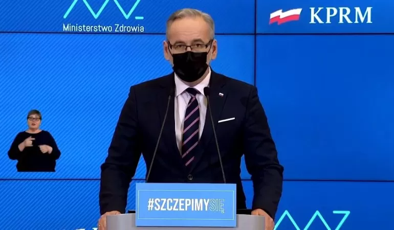 konferencja prasowa ministra zdrowia Adama Niedzielskiego