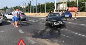 Zderzenie trzech pojazdów na DK-1