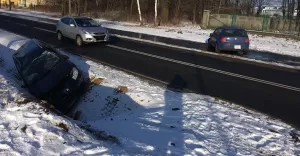 Kolizja, Jeziorna, Renault, VW