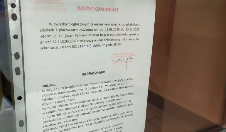 Odwołane zajęcia dydaktyczne