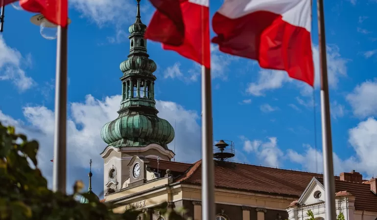Kościół ewangelicki na rynku w Pszczynie (detal)