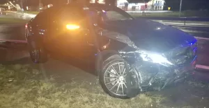 Zderzenie na rogu Bielskiej z DK-1