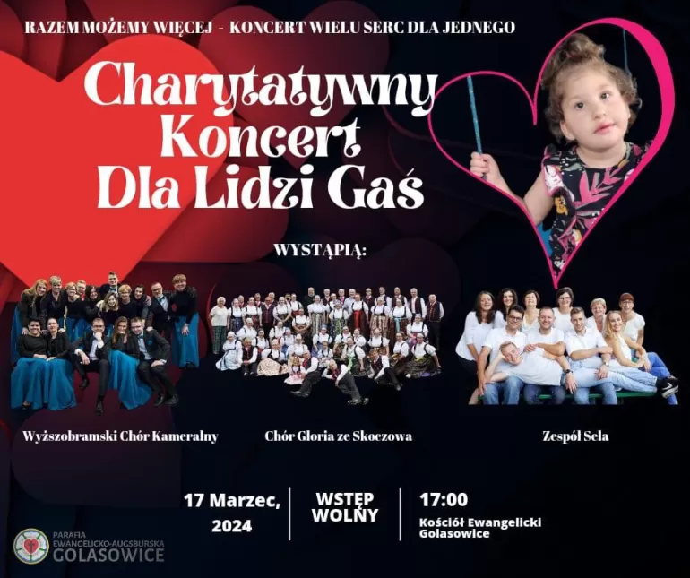 Koncert charytatywny dla Lidki w kościele ewangelickim
