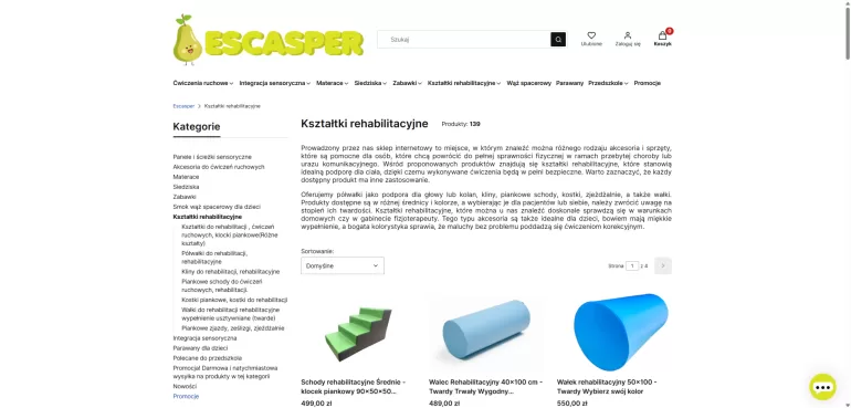 Escasper - kształtki rehabilitacyjne