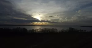 zapora zachód słońca