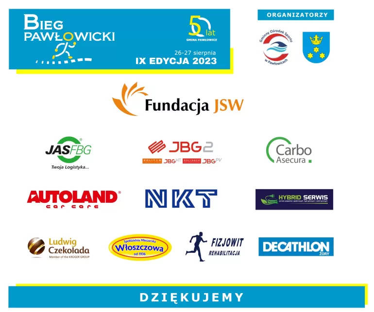 bieg pawłowicki sponsorzy