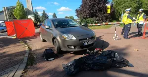 pozorowany wypadek