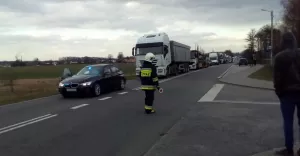 Potrącenie na DW938 w Golasowicach - 19.03.2019