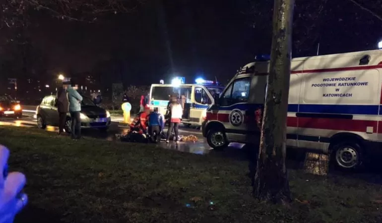 Potrącenie w Pszczynie - 23.12.2019