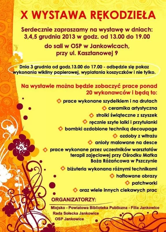 wystawa rękodzieła w Jankowicach