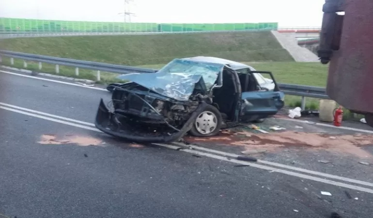wypadek, piasek, obwodnica, dk1
