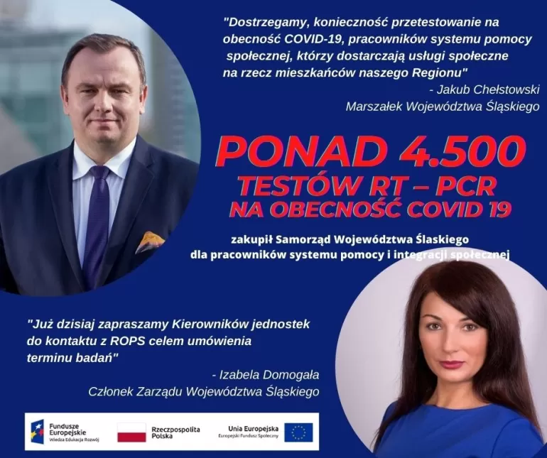 Darmowe testy na covid-19 dla pracowników pomocy społecznej