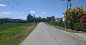 Ul. Zebrzydowicka w Pielgrzymowicach przed przebudową - 07.2023