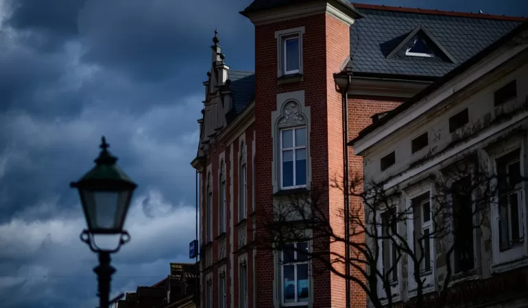 Jesienna poświata na rynku w Pszczynie