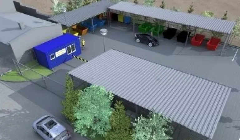 Wizualizacja Punktu Selektywnego Zbierania Odpadów PSZOK