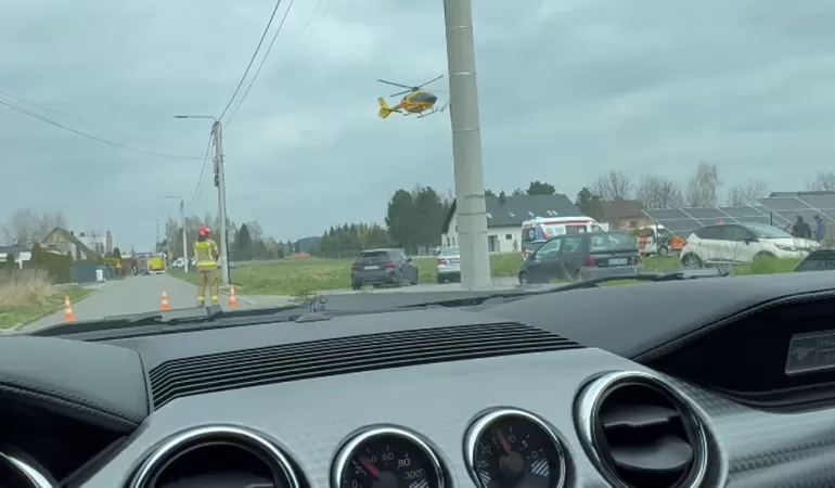 Na osiedlu Podstarzyniec lądował śmigłowiec LPR