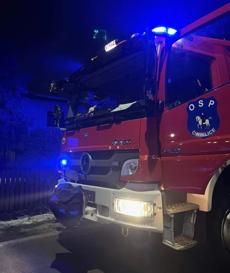 Pożar na ul. Spokojnej w Ćwiklicach