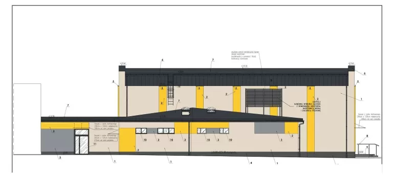 Projekt sali gimnastycznej przy Szkole Podstawowej