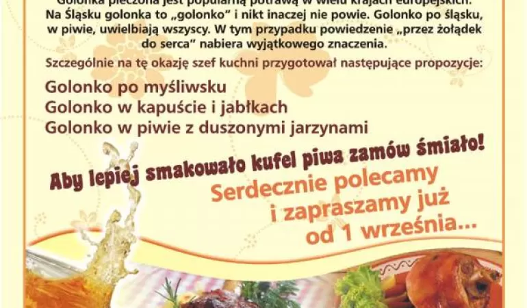 Wrzesień z golonką i piwem
