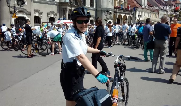 Pszczyna, policja, rower, Izabela Lis