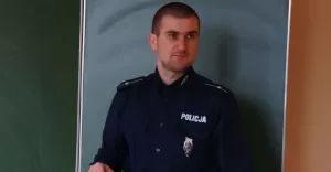 policjant, policja, szkoła, pogadanka