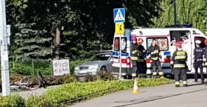 Potrącenie rowerzysty - 3.07.2018
