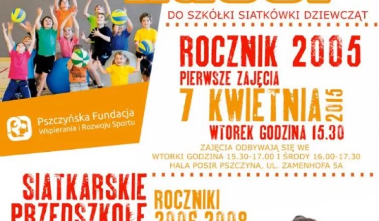 Nabór Szkółka Siatkówki Dziewcząt