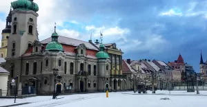 rynek, zima