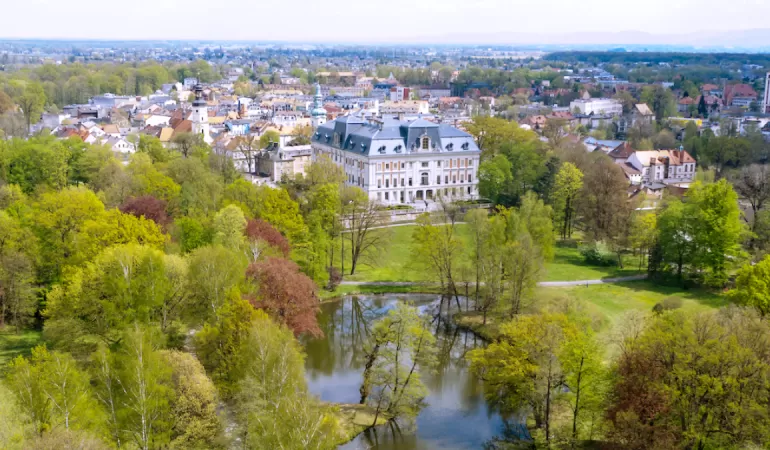 park, pszczyna, muzeum, zamek, wiosna