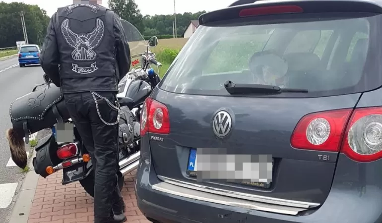 Kolizja z udziałem motocyklisty w Kobielicach -