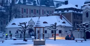 rynek, zima