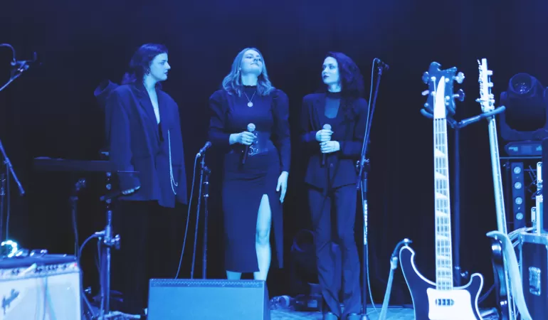 Od lewej - Dorota Duda - Bozena Czembor Nowok - Lu Czopek - zdjęcie z koncertu Hammond Night Silesia