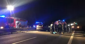 Potrącenie na DK-1 w Czechowicach-Dziedzicach - 10.12.2017