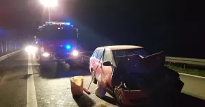 Nocna kraksa na DK-1 w Goczałkowicach-Zdroju