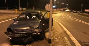 Nocna kolizja na obwodnicy Pszczyny - 13.05.2018