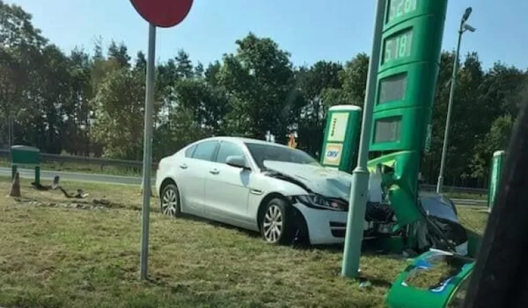 Kolizja na DK-1 w Kobiórze - 6.08.2019