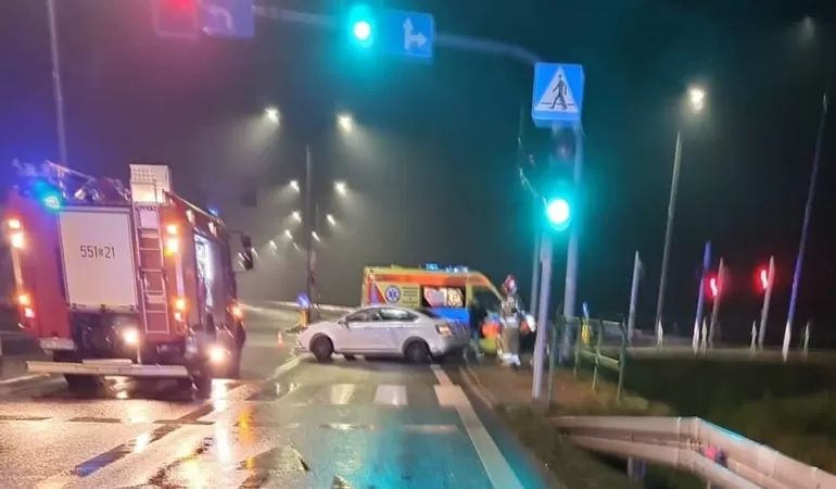 Zderzenie samochodów na obwodnicy Pszczyny