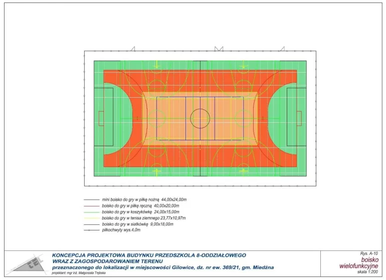 plan boisko gilowice