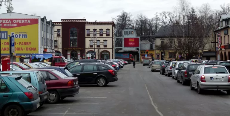 plac targowy, parking