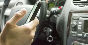 telefon, kierowca, policja