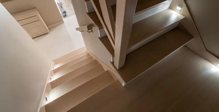 Parapety i schody drewniane