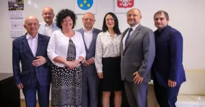 W konwencie uczestniczyli, od lewej: Marian Pawlas - wójt gminy Suszec, Jan Słoninka - wójt gminy Miedźna, Gabriela