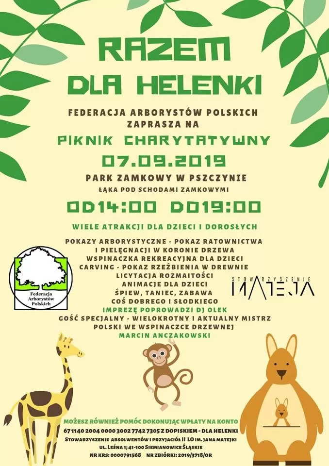 Rodzinny piknik charytatywny dla Helenki w pszczyń