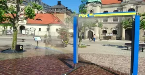 Na pszczyńskim rynku można się schłodzić w kurtyni