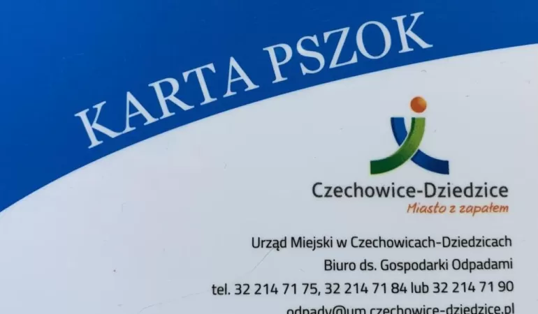 Karta Użytkownika PSZOK w Czechowicach-Dziedzicach