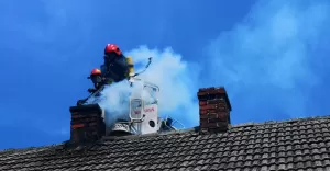 pożar sadzy w kominie